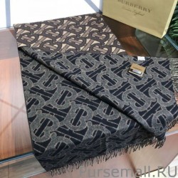 High Burberry TB Limit Edition Cashmere Shawl Coffee