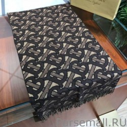 High Burberry TB Limit Edition Cashmere Shawl Coffee