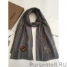 High Burberry TB Limited Edition Cashmere Shawl 80 x 200 Gray