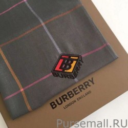 High Burberry TB Limited Edition Cashmere Shawl 80 x 200 Gray