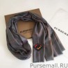 High Burberry TB Limited Edition Cashmere Shawl 80 x 200 Gray