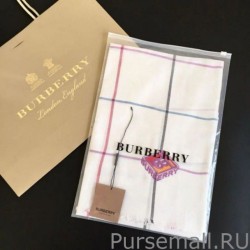 Knockoff Burberry TB Limited Edition Cashmere Shawl 80 x 200 White