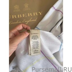 Knockoff Burberry TB Limited Edition Cashmere Shawl 80 x 200 White