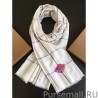 Knockoff Burberry TB Limited Edition Cashmere Shawl 80 x 200 White