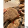 Inspired Burberry Aquatic Cashmere Small Check Shawl 75 x 220 Brown