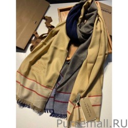 Perfect Burberry bling lurex cashmere Shawl 90 x 200
