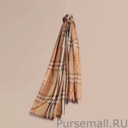 Cheap Burberry bling lurex cashmere Shawl 90 x 200