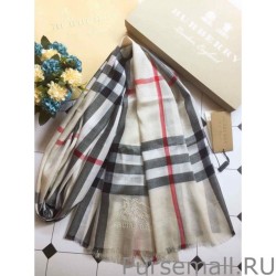 High Quality Burberry bling lurex cashmere Shawl 90 x 200