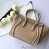 Inspired Celine Micro Luggage Bag In Beige Grained Leather