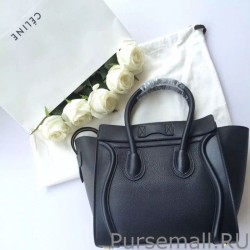 Fashion Celine Micro Luggage Bag In Black Goatskin