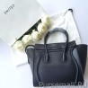 Fashion Celine Micro Luggage Bag In Black Goatskin