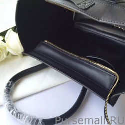 Fashion Celine Micro Luggage Bag In Black Goatskin