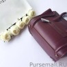 High Quality Celine Micro Luggage Bag In Burgundy Calfskin