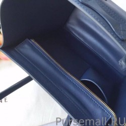 Luxury Celine Micro Luggage Bag In Navy Blue Calfskin