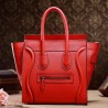 Best Celine Micro Luggage Bag In Red Grained Leather