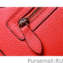 Best Celine Micro Luggage Bag In Red Grained Leather