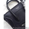 Cheap Celine Nano Luggage Bag In Black Grained Leather