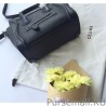 Cheap Celine Nano Luggage Bag In Black Grained Leather