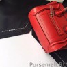 Perfect Celine Nano Luggage Bag In Red Goatskin Leather