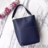 1:1 Mirror Celine Sangle Seau Bag In Navy Calfskin