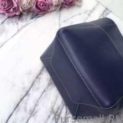 1:1 Mirror Celine Sangle Seau Bag In Navy Calfskin