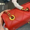 Copy Circular Handle Flap Bag AS1358 Red