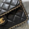 Replicas Classic Chain Around Flap Bag AS1672 Black