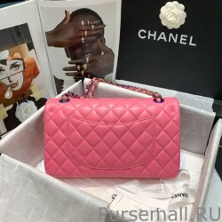 1:1 Mirror Classic Flap Bag A0112 Color hardware Rose