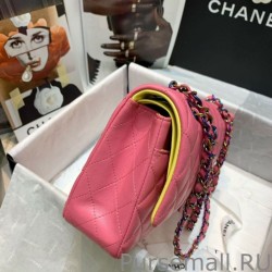 1:1 Mirror Classic Flap Bag A0112 Color hardware Rose