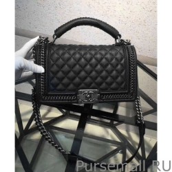 Replica Boy Bag with Handle in Calfksin A94811 Black