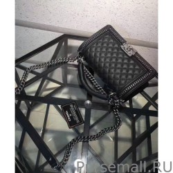 Replica Boy Bag with Handle in Calfksin A94811 Black