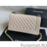 Top Quality Boy Classic Chevron Flap Bag A67086 Beige