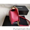 Designer Boy Classic Chevron Flap Bag A67086 Red