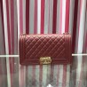 7 Star Boy Classic Chevron Flap Grained Bag A67086 Claret