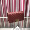 7 Star Boy Classic Chevron Flap Grained Bag A67086 Claret