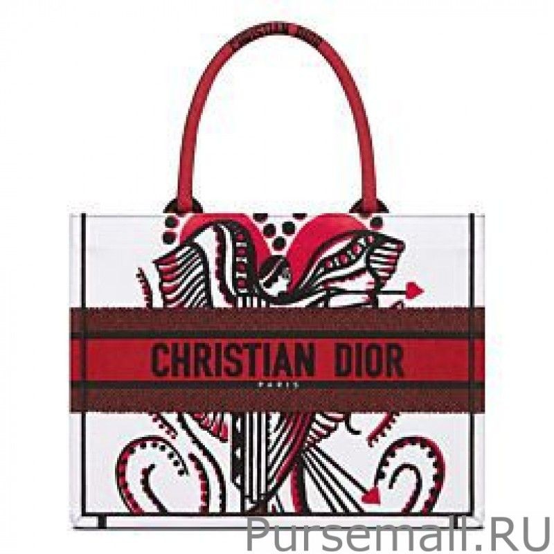 1:1 Mirror Christian Dior Small Dior Book Tote Red