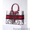 1:1 Mirror Christian Dior Small Dior Book Tote Red