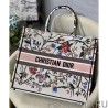 Inspired Christian Dior The Book Tote Bag White