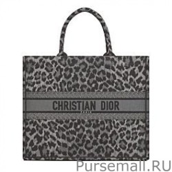 Top Quality Christian Dior Book Tote Mizza Embroidery Gray