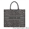 Top Quality Christian Dior Book Tote Mizza Embroidery Gray