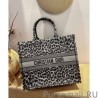 Top Quality Christian Dior Book Tote Mizza Embroidery Gray