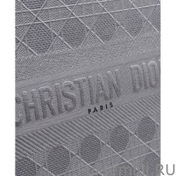 1:1 Mirror Christian Dior Cannage Embroidery Dior Book Tote Bag Gray