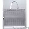 1:1 Mirror Christian Dior Cannage Embroidery Dior Book Tote Bag Gray