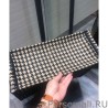 UK Christian Dior Houndstooth Embroidery Book Tote Handbag Cream