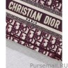 Perfect Christian Dior Mini Book Tote Original Dior Oblique Embroidered Canvas Bag Red