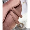 Perfect Christian Dior Mini Saddle Velvet Bag Pink