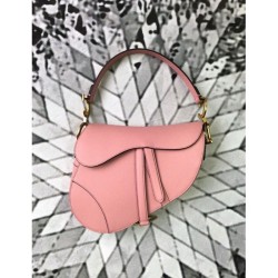 High Quality Christian Dior Mini Saddle Calfskin Bag Pink