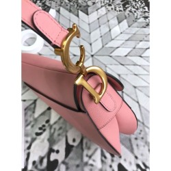 High Quality Christian Dior Mini Saddle Calfskin Bag Pink