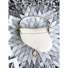 7 Star Christian Dior Mini Saddle Calfskin Bag White