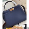 High Peekaboo Iconic Medium Leather Bag Dark Blue